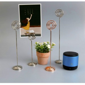 TMJ PP - 540ブランドハイエンドクリエイティブステンレス鋼クリップ垂直デスクトップテーブルカードラック皿価格商品表示