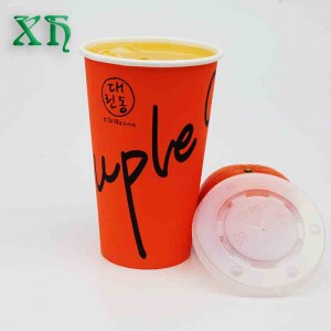 ふた付き22オンス使い捨てコールドドリンクカップ