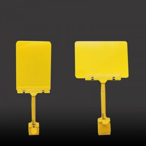 TMJ POP038ネームプレート上のクリアストラップ粘着性プラスチッククリップA6スーパーマーケットの棚アクリルサインホルダー11X14アクリルラベルホルダー