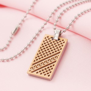 卸売ステンレス鋼ツートーンドッグタグペンダントネックレス