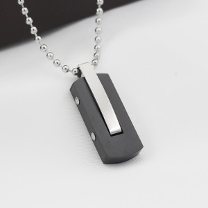 卸売ステンレス鋼ツートンカラーメッキペンダントネックレス