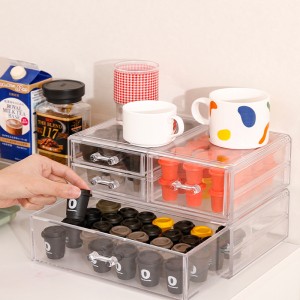 TMJ PP - 586 ODMテーブルトップクリアアクリルネップレッソコーヒーカプセルポッドホルダーディスプレイスタンド