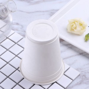 カスタムロゴBPAフリーの環境にやさしいコーヒーカップ堆肥化可能な使い捨てカップコーンスターチ生分解性カップ