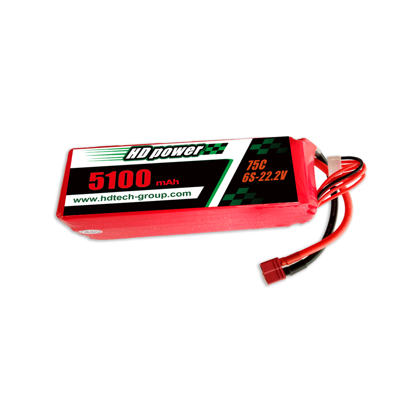 HD POWER 5100mAh 75C 6S22.2Vリポバッテリー