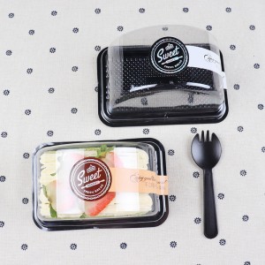 使い捨て食品グレードの無毒のブリスターボックスアーチ型の透明な持ち帰り用ケーキボックス包装ボックスデザート包装