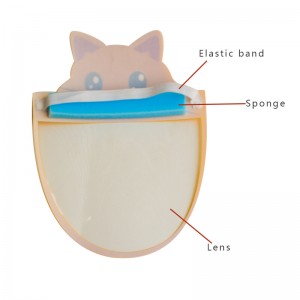 安全保護フルフェイスバイザーシールドフェイスシールドバイザー弾性フェイスシールド子供のために透明
