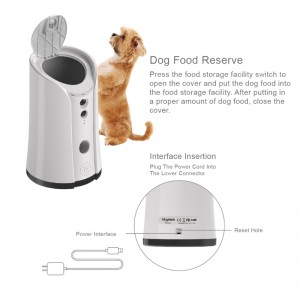 犬のカメラはディスペンサーを扱います