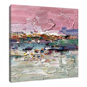 キャンバスフレーム抽象的な新しいデザイン手描きの家の装飾写真絵の床絵画