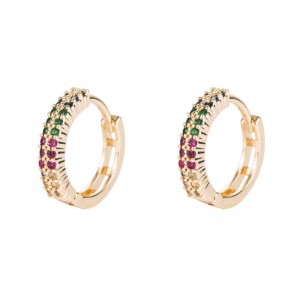 韓国東大門銅ジュエリーイヤリングジルコンイヤリングヨーロッパとアメリカのファッションアクセサリー金めっきイヤリングのクロスボーダーソース卸売