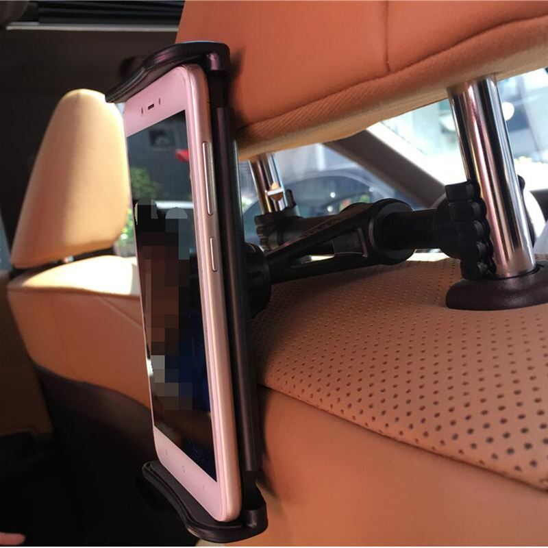 バックシートカーモバイルホルダーカーリアシート電話タブレットマウントiphone 7 8 x iPad Samsung S8ヘッドレストタブレットホルダー