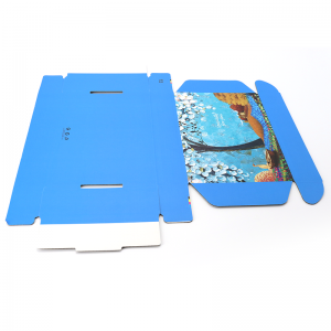 タックサブスクリプションシューズ包装プリント色の段ボール紙輸送青いカスタムロゴメーラーボックス