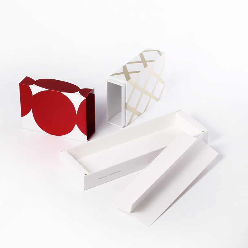 贈り物のための注文の高品質の硬い紙の二重引き出しスライドボックス包装