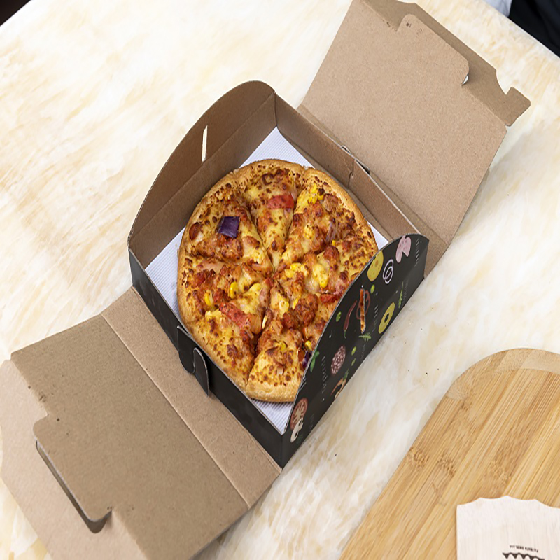 カスタム様々なサイズの携帯用印刷ピザ包装箱の再利用可能な段ボールの配達ピザ箱