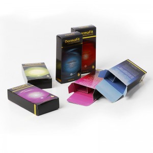 工場カスタムカラーペーパー包装印刷プリーツエンドボックス