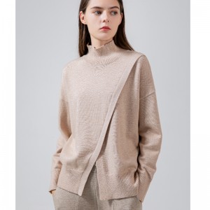 ファッショナブルな傾向カジュアルジョーカー財団高ネックニットスプリットシングルトップ68038#