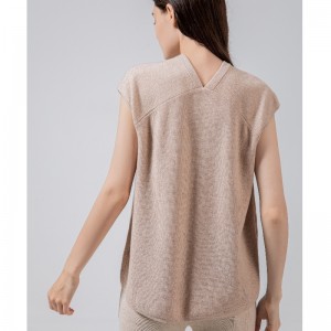 潮汐ファッションシンプルレジャージョーカー基本ニット小さなVネックベスト68053#