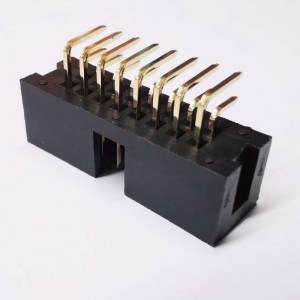 2×8p 2.54 mmピッチ右角ディップボックスヘッダ雌ソケット