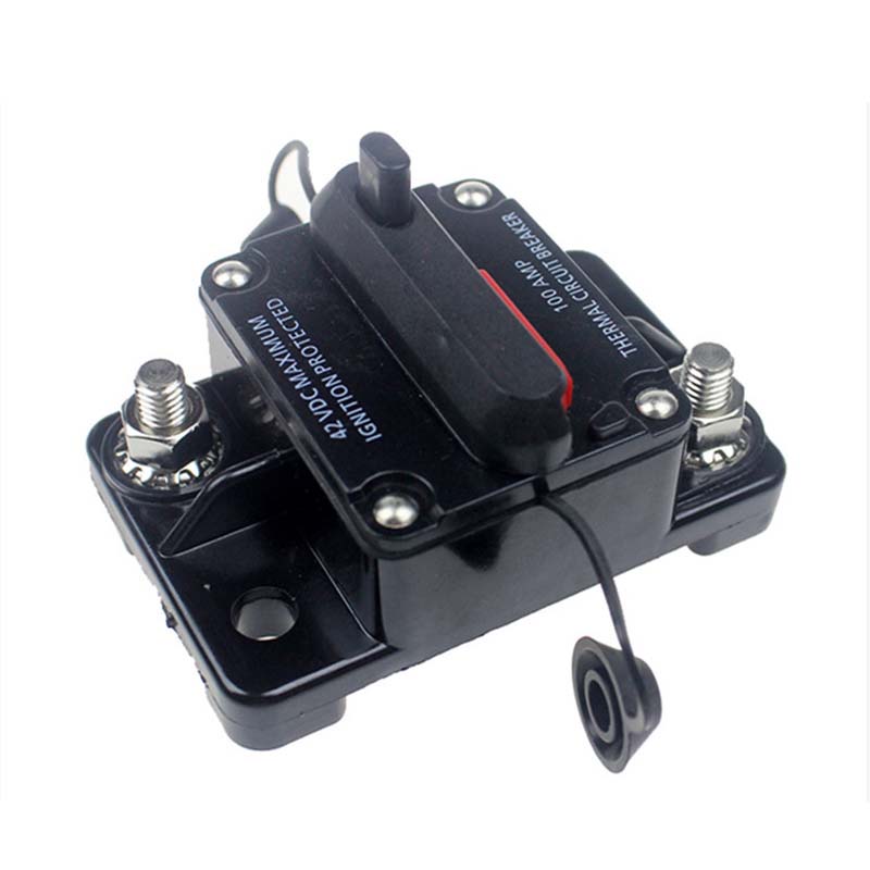 12V 24VDC 60A 80A 100A 150A 150A 250A 300Aブラックカラーホームソーラーシステム防水遮断器リセットヒューズインバータ