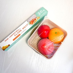 紙のコアPLAが付いている生分解性のコーンスターチベースの環境に優しい堆肥伸縮ストレッチ非PEプラスチックフィルム