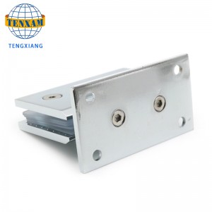 高級精密キャスト厚い亜鉛合金304斜めのバスルーム90度のガラス蝶番式ドアクリップ