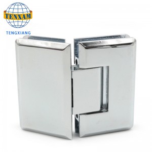 135度亜鉛合金ヒンジ浴室クリップシャワードア固定クリップガラスドアシャワールームハードウェアアクセサリー