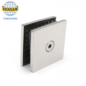 中国メーカーガラス保持クリップクローム2 * 2インチクリップ真鍮ガラスドアクランプドア&ウィンドウヒンジ8-12mmガラスバスルームスタンダード