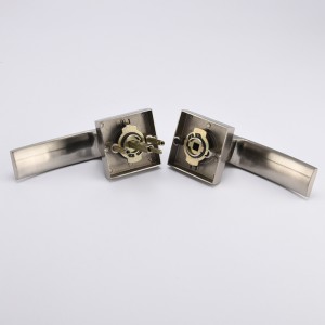 s7811ロックとキー、キー付きエントリドアロック/doorレバー、フロントドアレバーセットロックセット付きのサテンニッケルドアハンドル