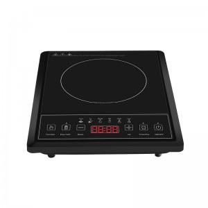 A13シングルバーナー誘導クック超薄型誘導ホブ、黒磨かれたガラスパネルの8レベルの電力および温度制御