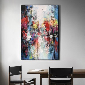 手作りの簡単な抽象的な手描きの入り口油絵家の装飾的なアート作業キャンバス