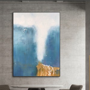 手描きの大きな抽象的な油絵キャンバスコンテンポラリーウォールアート絵画ライブルーム