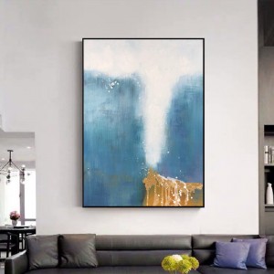 手描きの大きな抽象的な油絵キャンバスコンテンポラリーウォールアート絵画ライブルーム