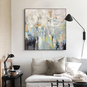 100％手描きアート手作りオイルの壁アート絵画オリジナルの抽象的なキャンバス居間アート作品