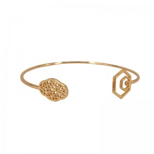 ベゴニアの花オープンブレスレット