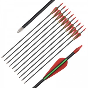 アーチェリー目標煤煙のためのエリオンアウトドア114478 ID5mm 28インチのガラス繊維の矢印合理化TPUベーン