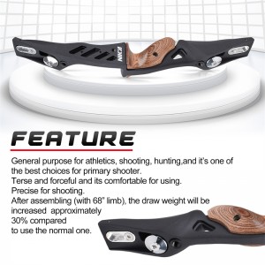 Nika Archery 220026 ET1S 17INCH ILF LH ReCurve弓セット機器用ライザーをターゲット屋外撮影と狩猟