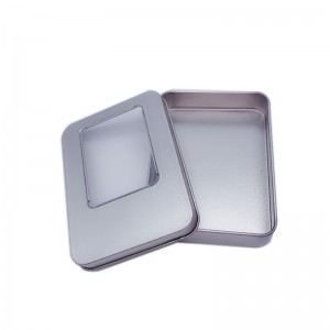 長方形の錫箱（115mm * 85mm * 22mm）