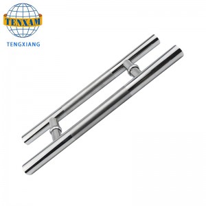 カスタマイズ可能な現代の円形の管Hタイプのステンレス鋼のスライド式プルドアバスルームアクセサリーシャワードアガラスハンドル