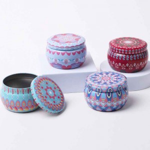 キャンドルの瓶の曇り金属缶キャンディー包装錫缶77 * 50mm