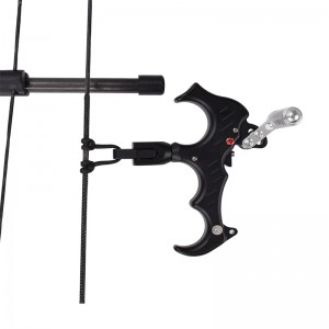 エレンアウトドア42RA06-BK 360度回転クランプコンパウンド弓リリースエイズブラックカラー