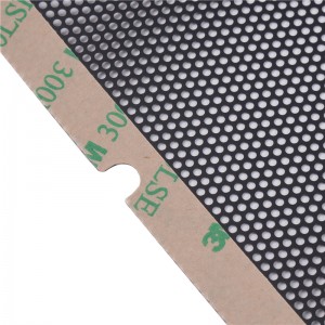 供給難燃性静電PVC防塵メッシュ電気機器防塵メッシュ耐衝撃性0.1mmスピーカーメッシュ