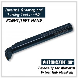 EMET切削工具、アルミホイールハブ機械加工、内部/external溝入れ、旋削工具、深溝旋削工具、顔溝型ツール