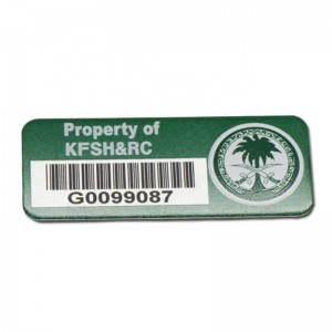 Wholesaleカスタムレーザー彫刻シリアル番号ラベルの金属バーコードラベルステッカープリントアルミアセットタグLabe