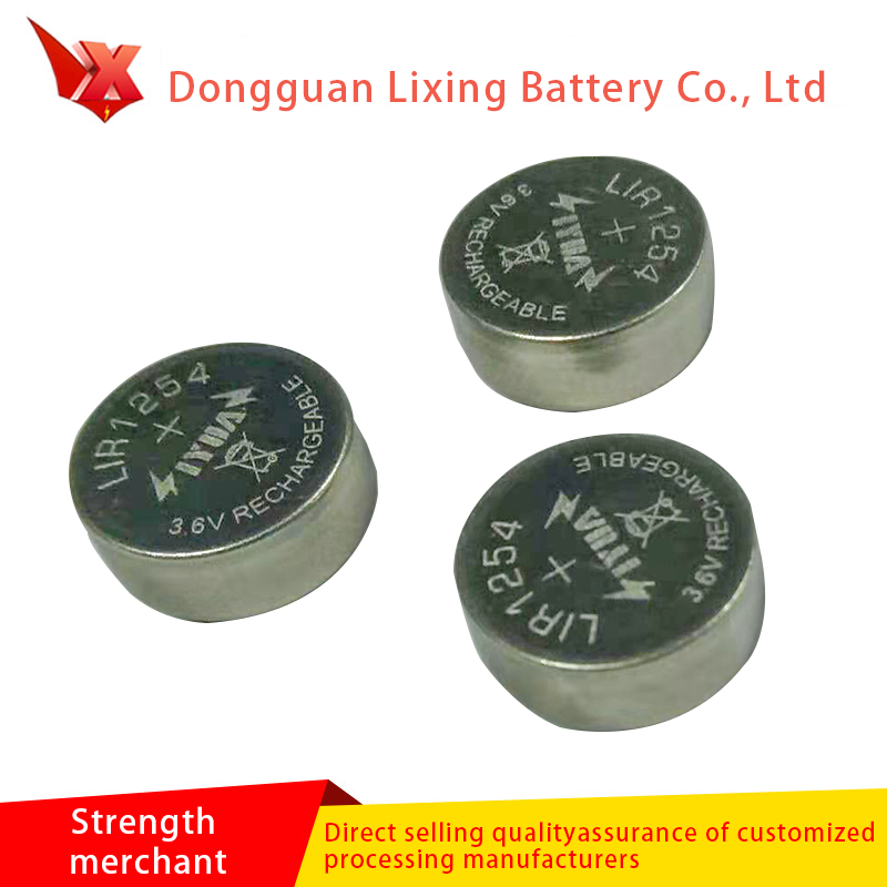 メーカーカスタマイズBluetooth LIR1254ボタン電池高容量ポリマーリチウム電池充電式バッテリー