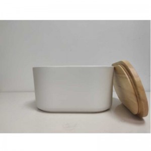木製のふたの陶磁器の陶器の収納のパン箱を持つ卸売