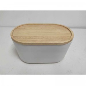 木製のふたの陶磁器の陶器の収納のパン箱を持つ卸売