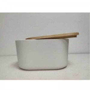 木製のふたの陶磁器の陶器の収納のパン箱を持つ卸売