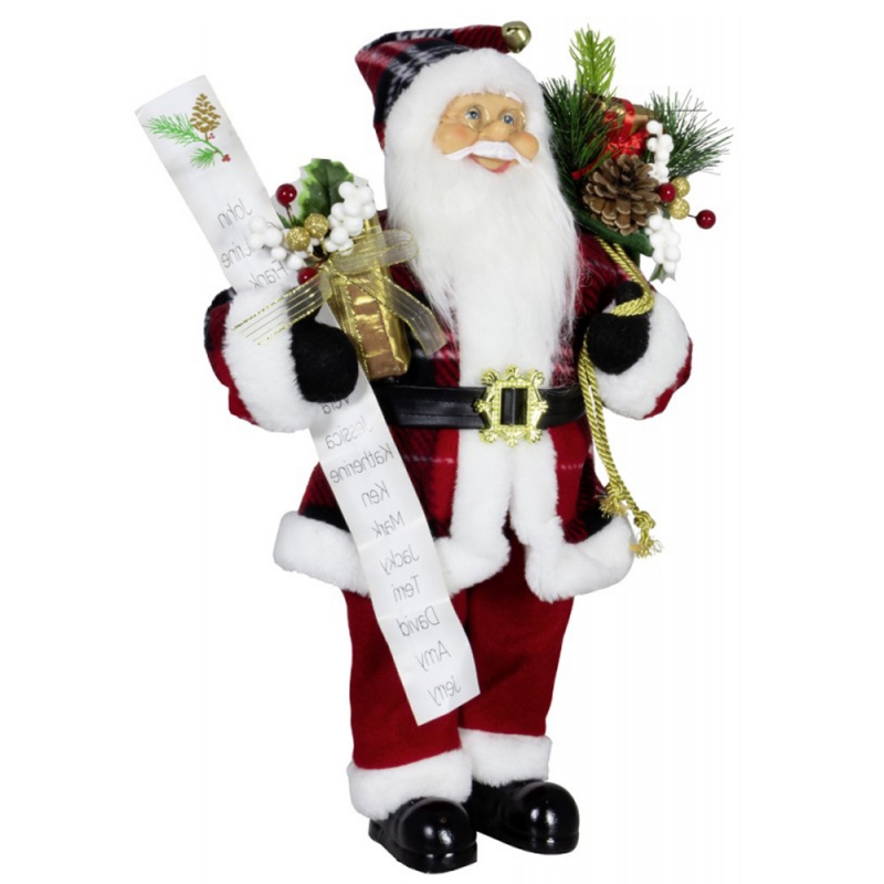 80 cmクリスマスの装飾サンタクロースギフトバッグ名リスト松のコーン飾りクリスマスのおもちゃのためのホームナビのホリデーパーティーディスプレイ