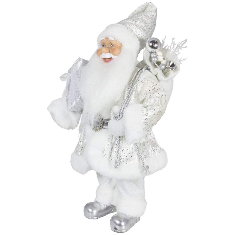 銀のクリスマスの木の装飾品の上の高貴な45cmのクリスマスの装飾の立っている伝統的な休日の置物