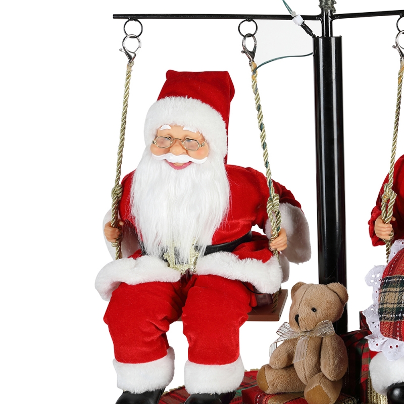 120cmのクリスマスは木のサンタクロースを回転音楽飾りの装飾祭の休日の置物のコレクション伝統的なコレクション