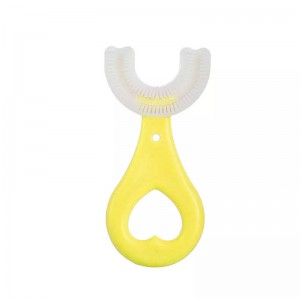 工場供給、子供のための手動歯ブラシ、シリコーンU字型オーラルケアクリーニングブラシ、赤ちゃんの歯のクリーナー